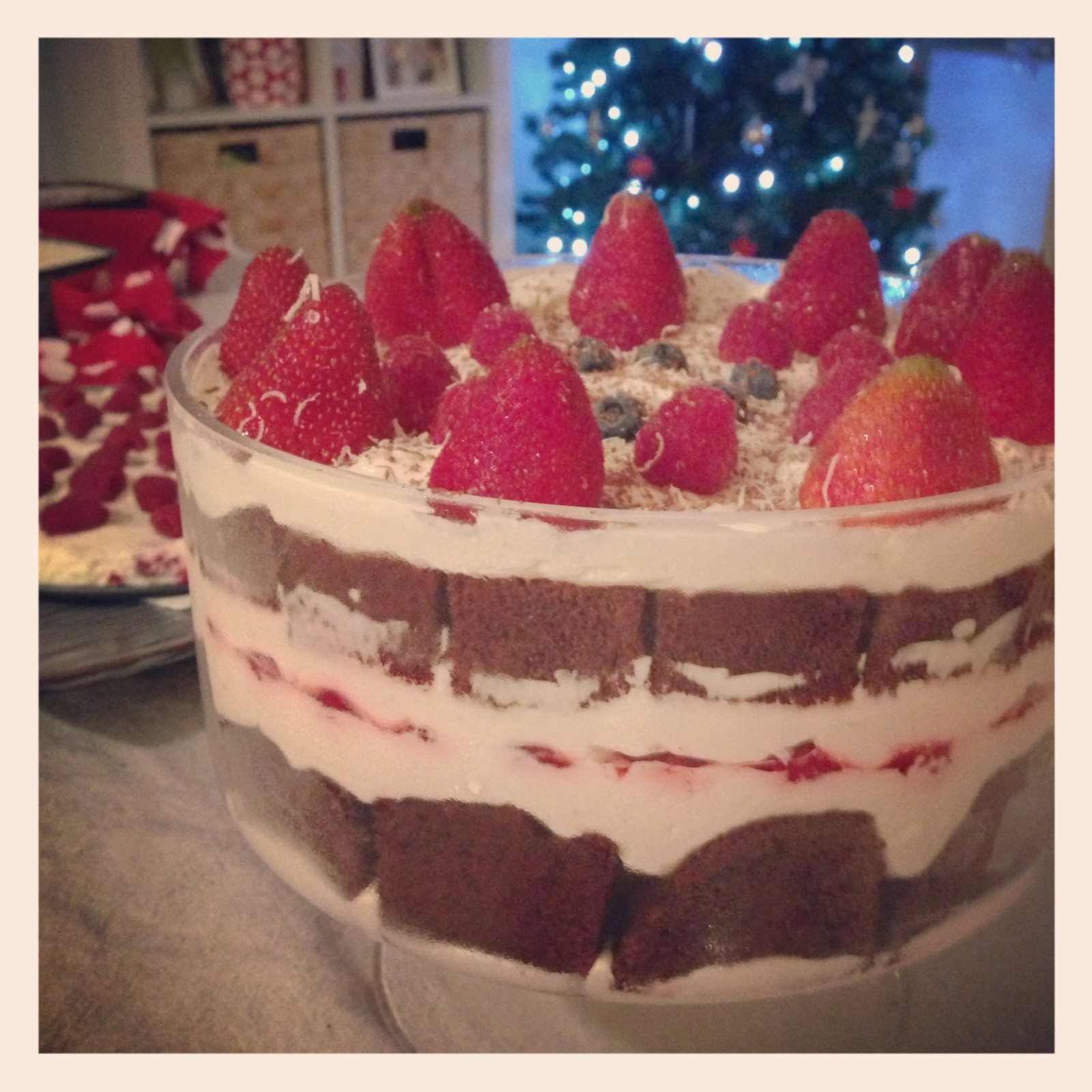 Red velvet trifle