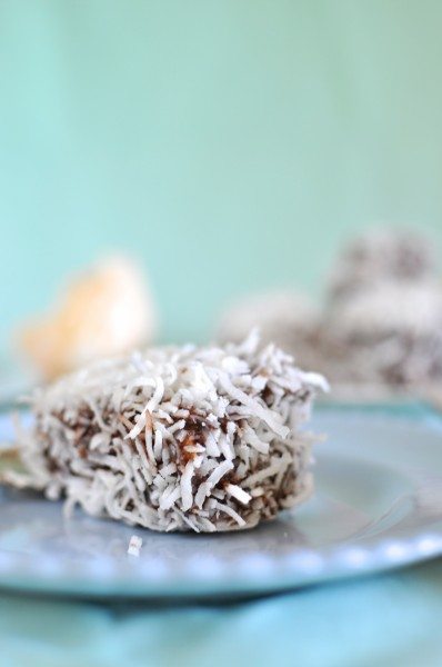 Coconut panna cotta lamingtons via Claire K Creations www.clairekcreations.com Coconut panna cotta lamington