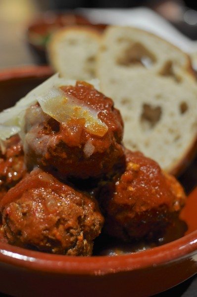 Albondigas - beef and chorizo meatballs served with sourdough