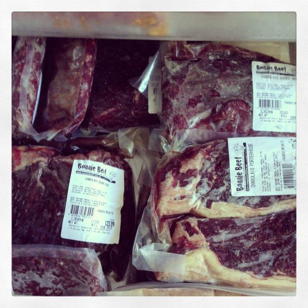 Beef-stocked freezer from Bonnie Beef