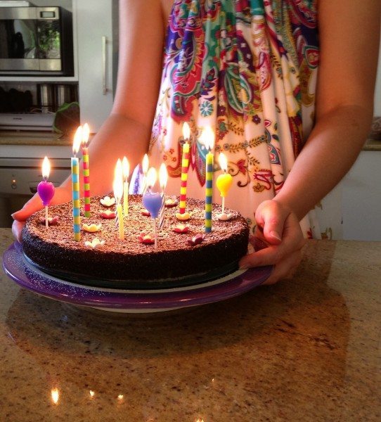 Presenting the cake
