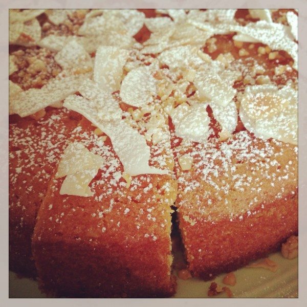Pre-cut cake off to lunch at a friend's house (had to have a photo shoot first)