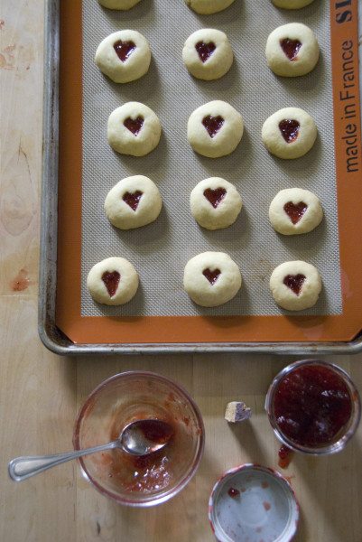 Heart print cookies