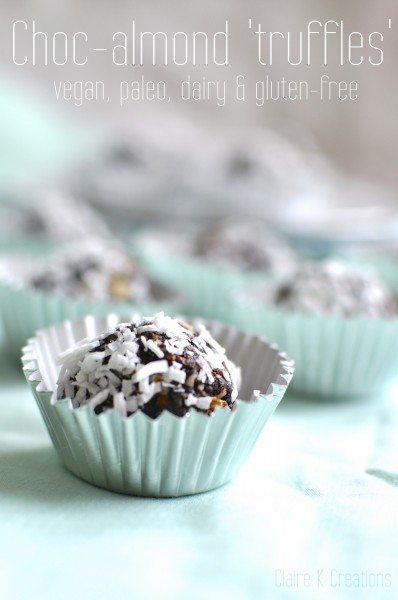 Paleo chocolate almond 'truffles' Paleo chocolate almond 'truffles'