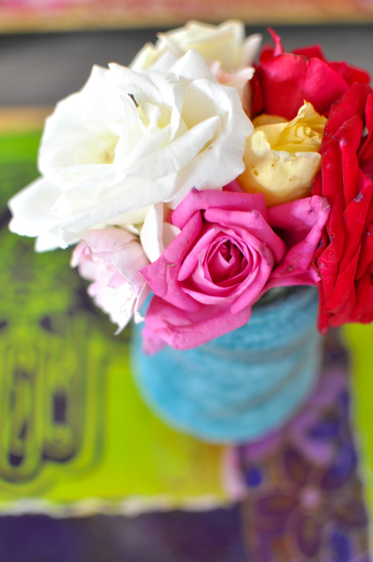 Fresh flowers on the tables