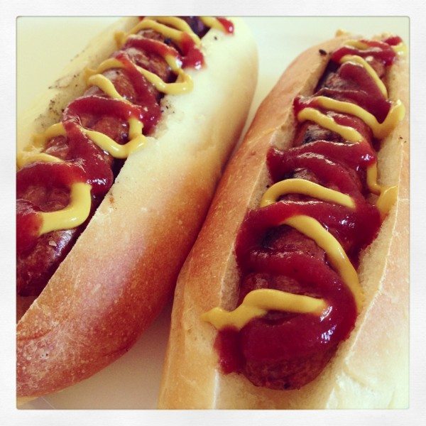 Homemade hotdog rolls