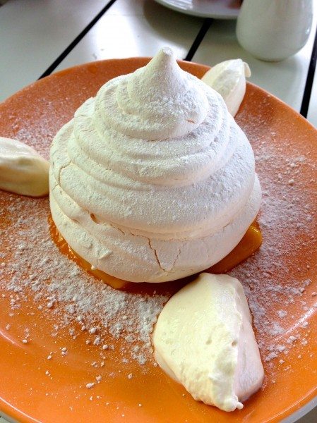 Meringue, chantilly [ gf] + passionfruit curd $12