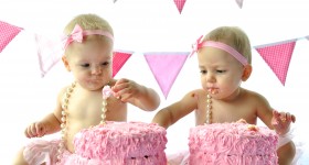 Twin baby girls