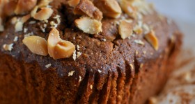 Coffee and macadamia loaf cake