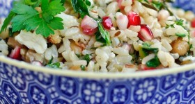 Winter brown rice salad